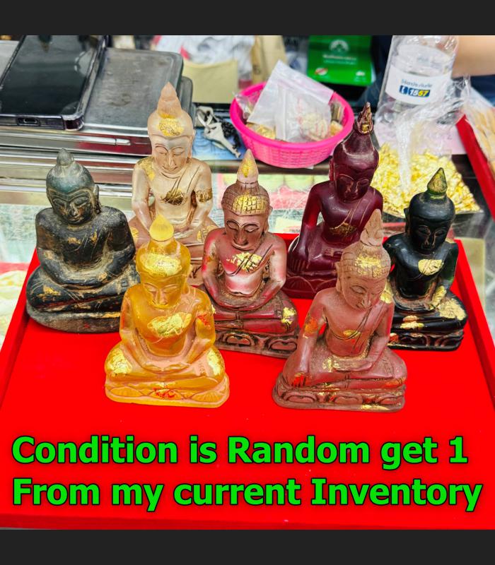 Large Buddha Statue Crystal Leklai Naga Eye Healing Hin Kruhod Thai Amulet 16718